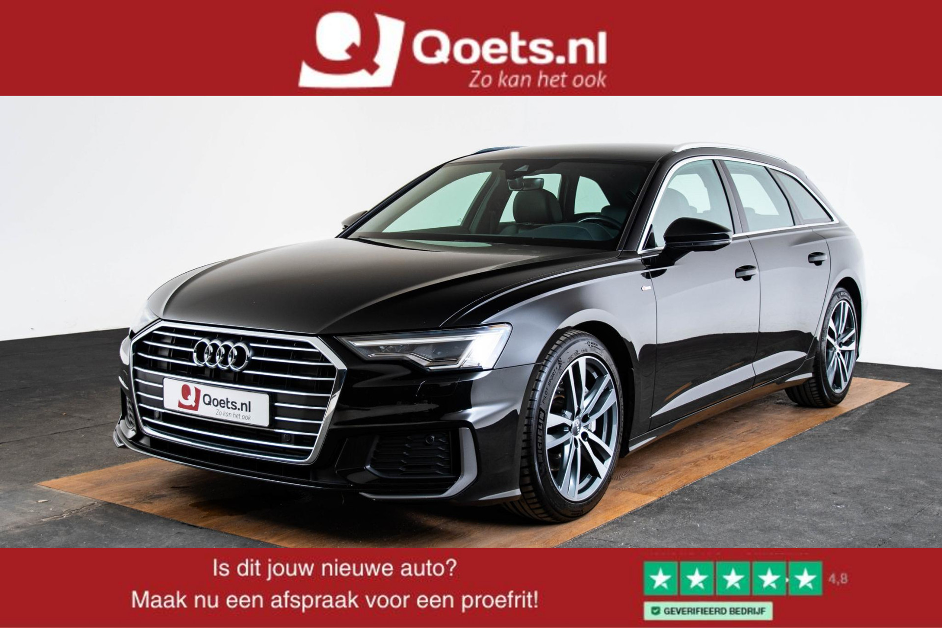 Audi A6 Avant 45 TFSI Sport S line edition Pro Line S - Sportstoelen - Stoelverwarming voor - Automatische achterklep - Parkeerhulp plus - Diefstalalarm - Zonwering achterzijruiten - Automatisch dimmende binnenspiegel -