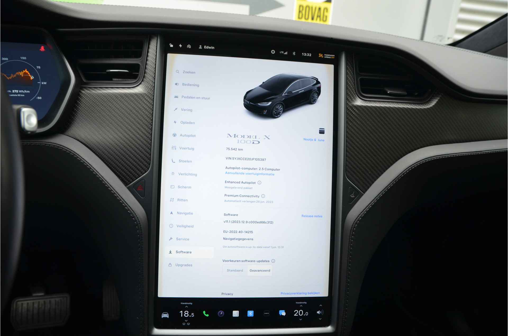 Tesla Model X 100D 6p. Enhanced AutoPilot2.5, MARGE rijklaar prijs - 24/36