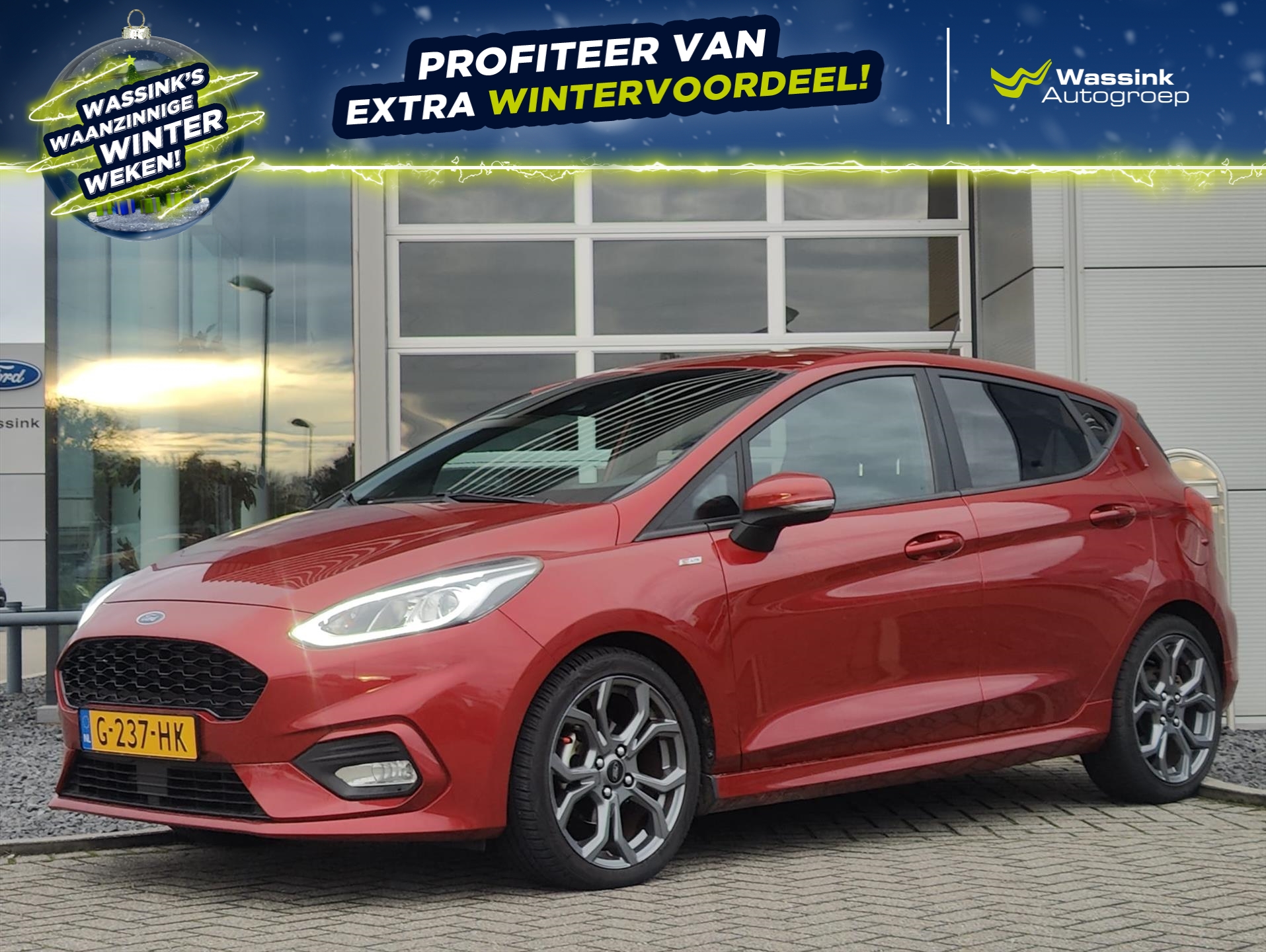 FORD Fiesta 1.0 EcoBoost 100pk 5dr ST-Line | Cruise Control | Navigatie | Climate Control | PDC Achter |