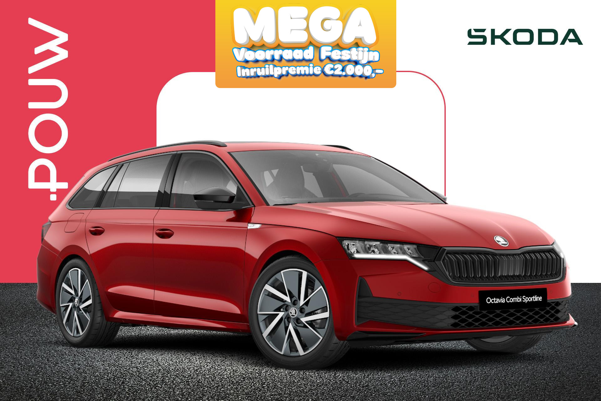 Skoda Octavia Combi 1.5 TSI 150pk MHEV Sportline Business | Trekhaak Wegklapbaar | Panoramdak