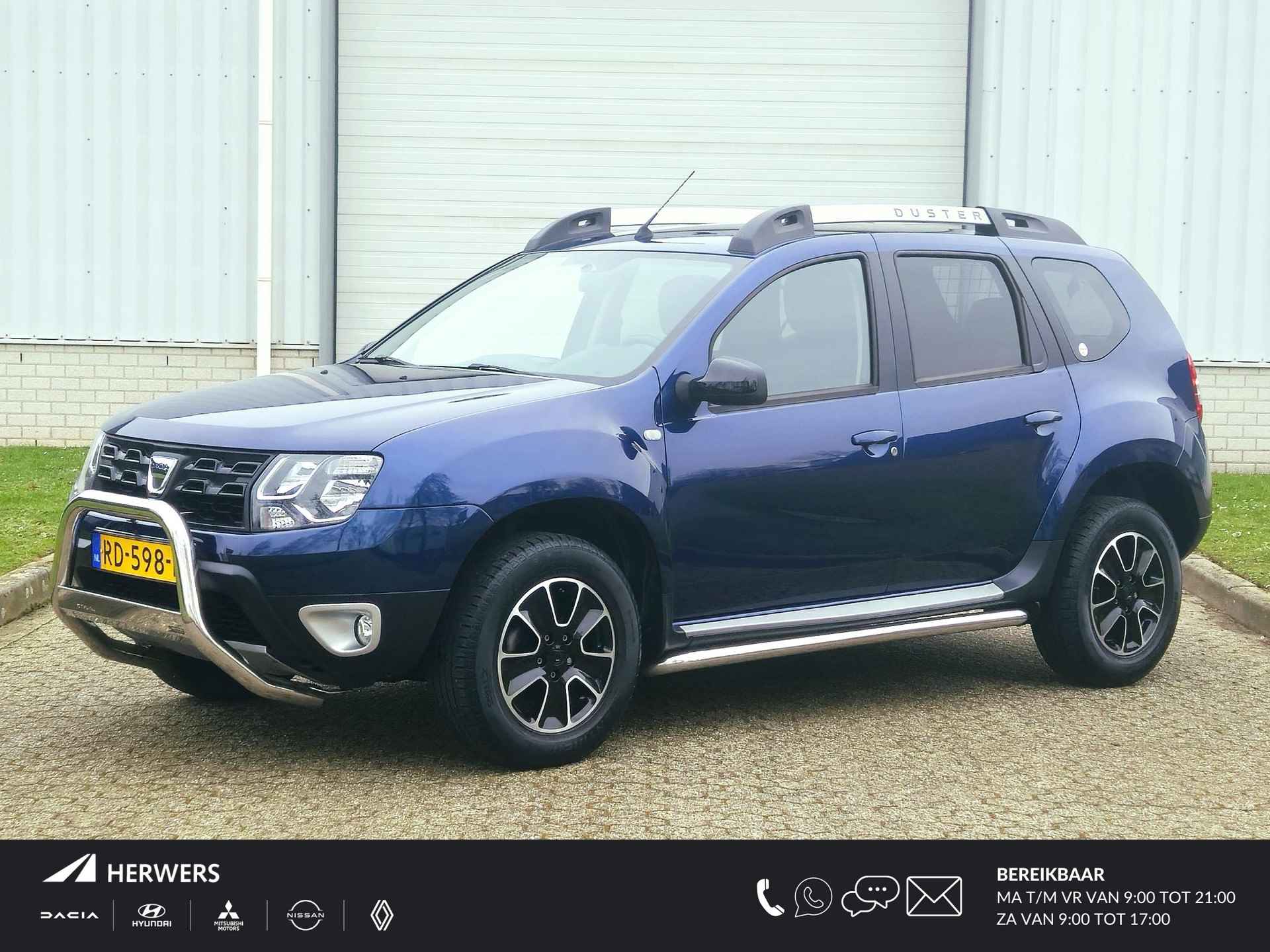 Dacia Duster 4x2 Blackshadow / 1e Eigenaar / Achteruitrijcamera / Stoelverwarming / Navigatie / Cruise Control / Lederen Bekleding / Sidesteps / Bull Bar / All Season Banden /