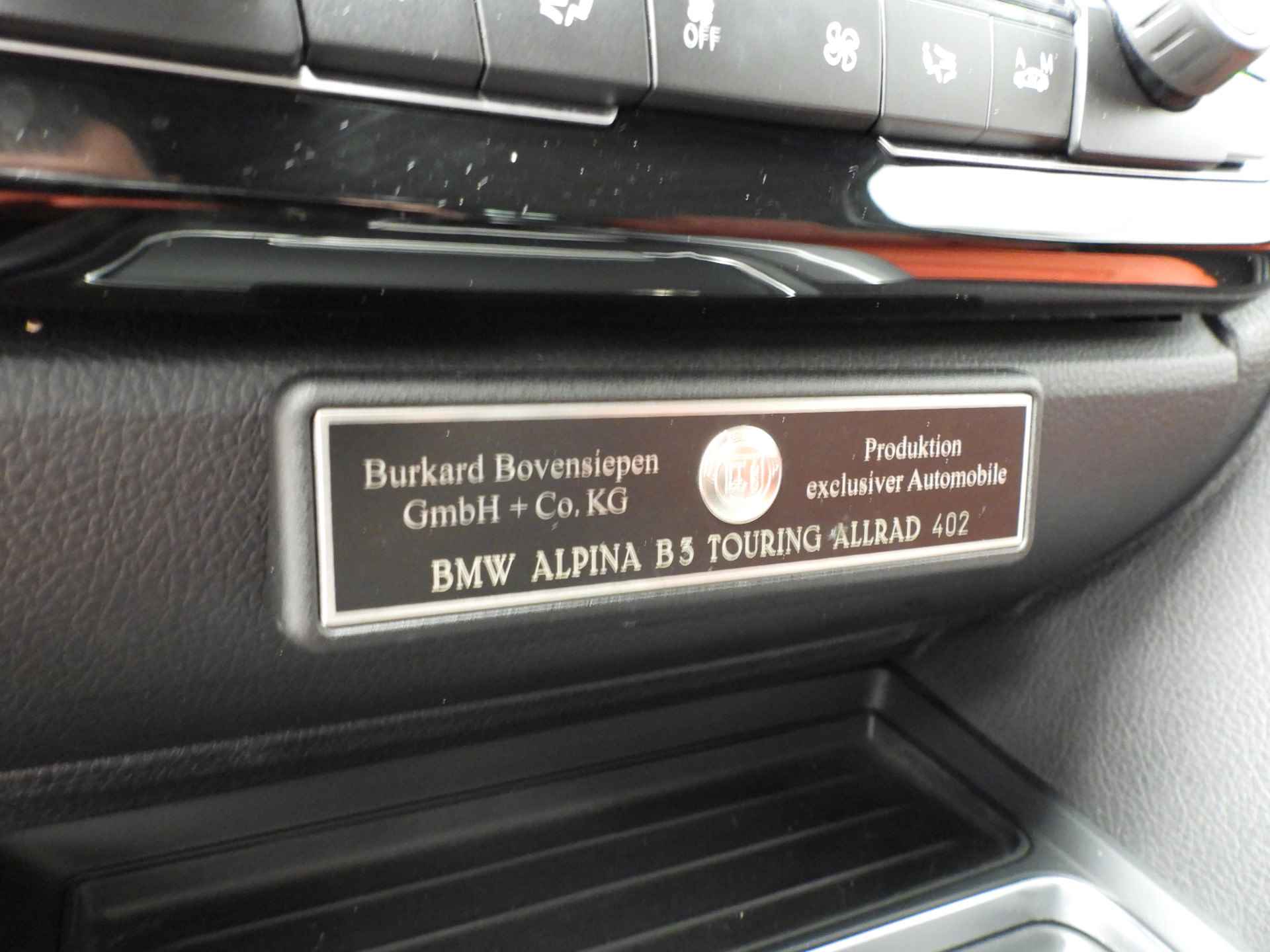 Alpina BMW ALPINA B3 BITURBO TOURING ALLRAD LED / Leder / HUD / Trekhaak / Elektr. zetels / Surround vieuw / DAB / Hifi speakers / Alu 20 inch - 36/51