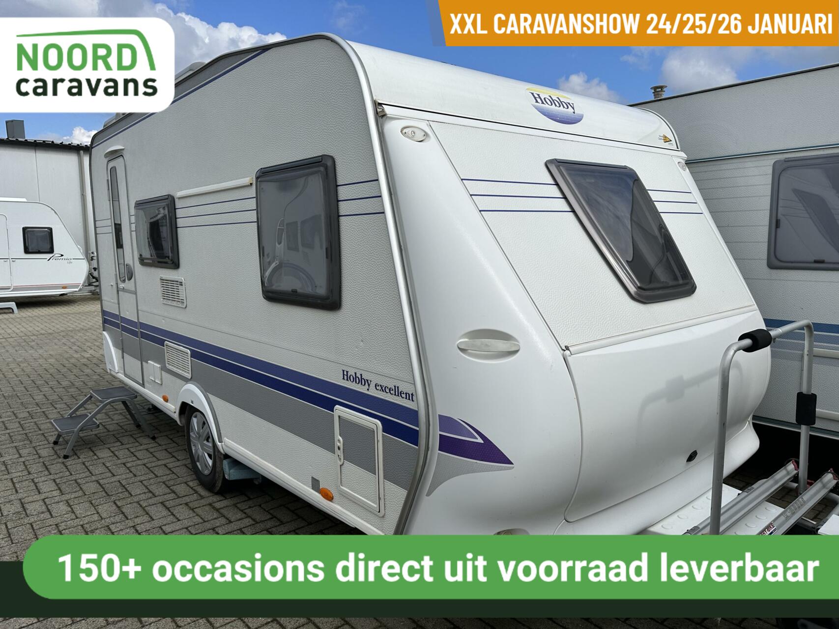 HOBBY EXCELLENT 410 VOORTENT + MOVER + FRANSBED + DOUCHE