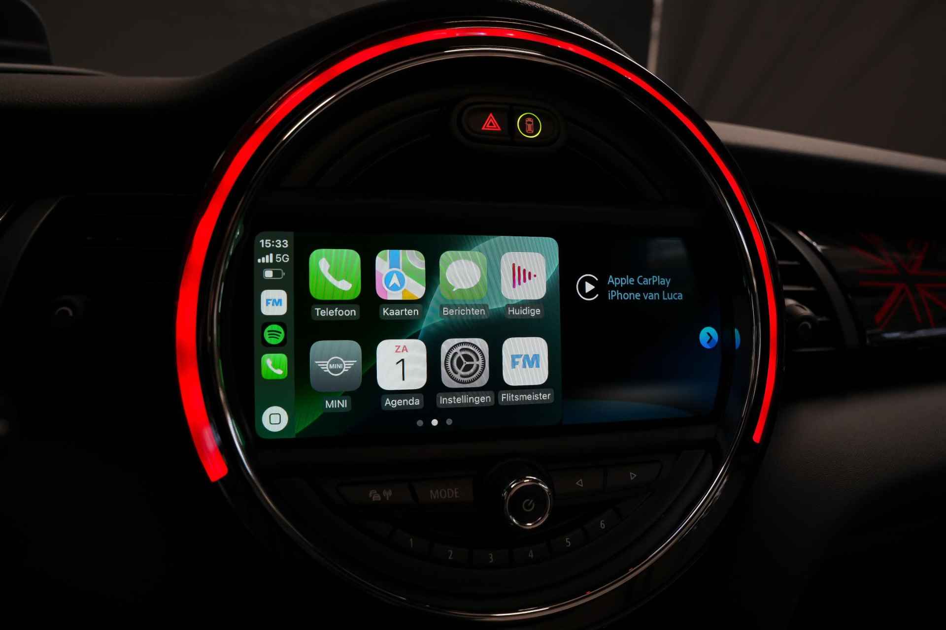 Mini John Cooper Works 2.0 230pk Chili AUTOMAAT |panoramadak|head-up|Harman & Kardon|lederen bekleding|adaptive cruise control|Apple Carplay|dealer onderhouden|18"| - 15/46