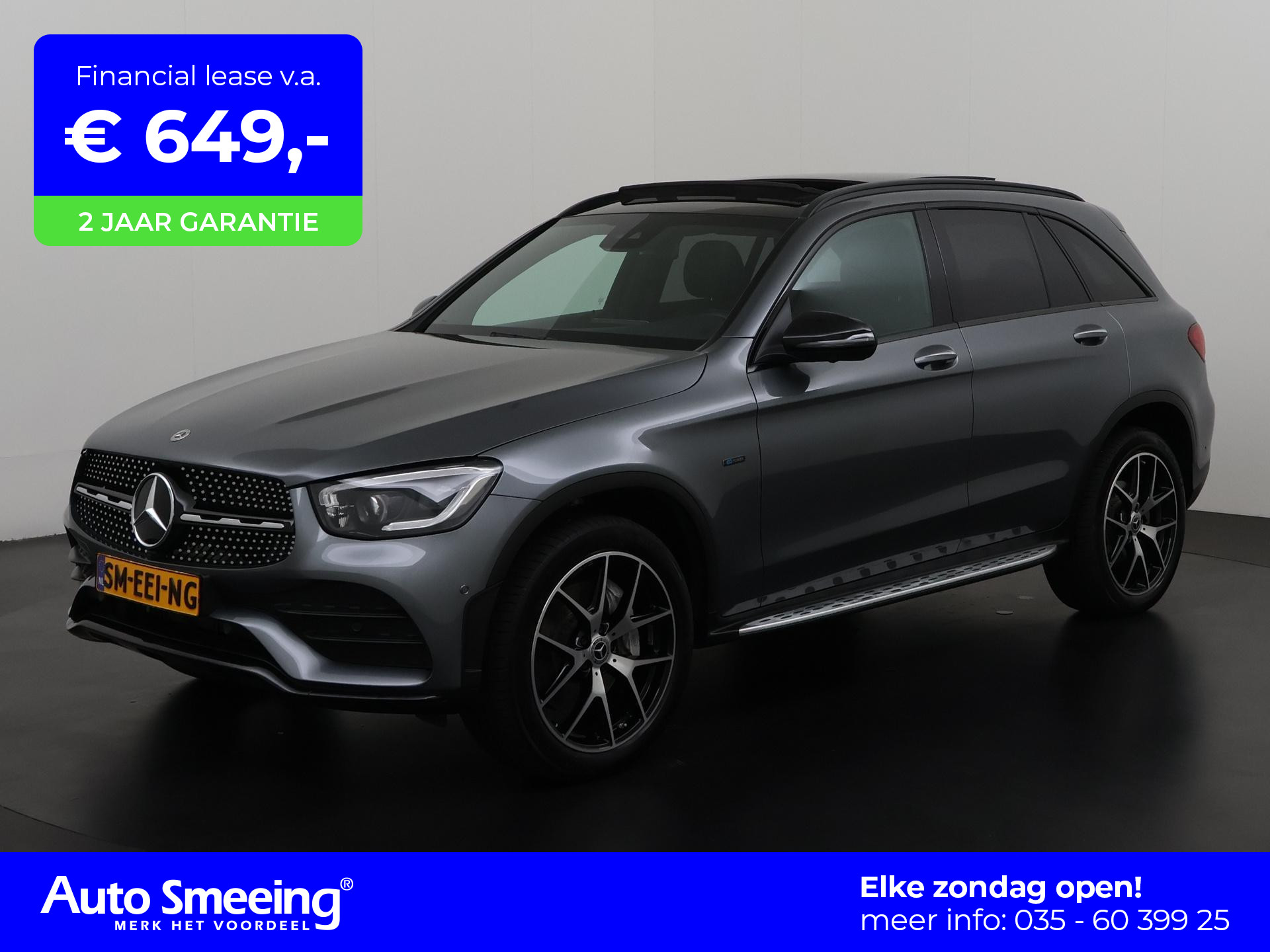 Mercedes-Benz GLC-klasse 300e 4MATIC Premium AMG Night | Panoramadak | Leder | Burmester | Camera | Zondag open!