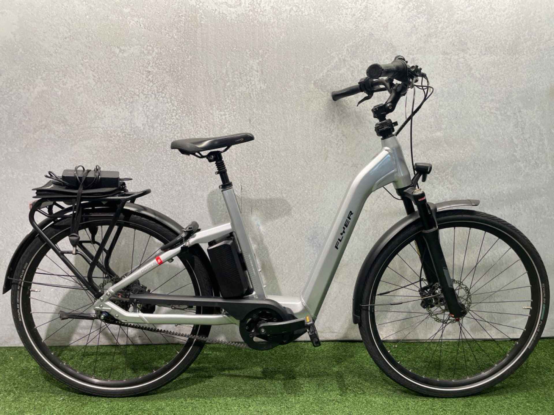 Flyer Gotour 5 5.00 630Wh. (KM-stand 1640!) Lage instap Silver 53cm L 2021