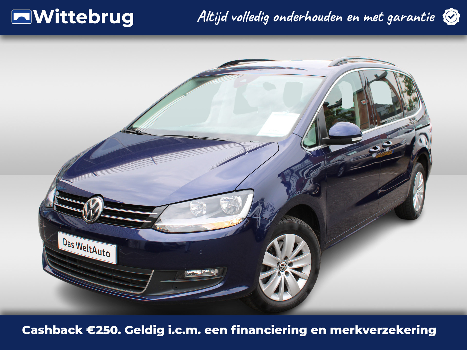 Volkswagen Sharan 1.4 TSI 150pk Comfortline 7 Persoons DSG Automaat Navigatie / Parkeersensoren / 7 Zitplaatsen / Bluetooth / Clima