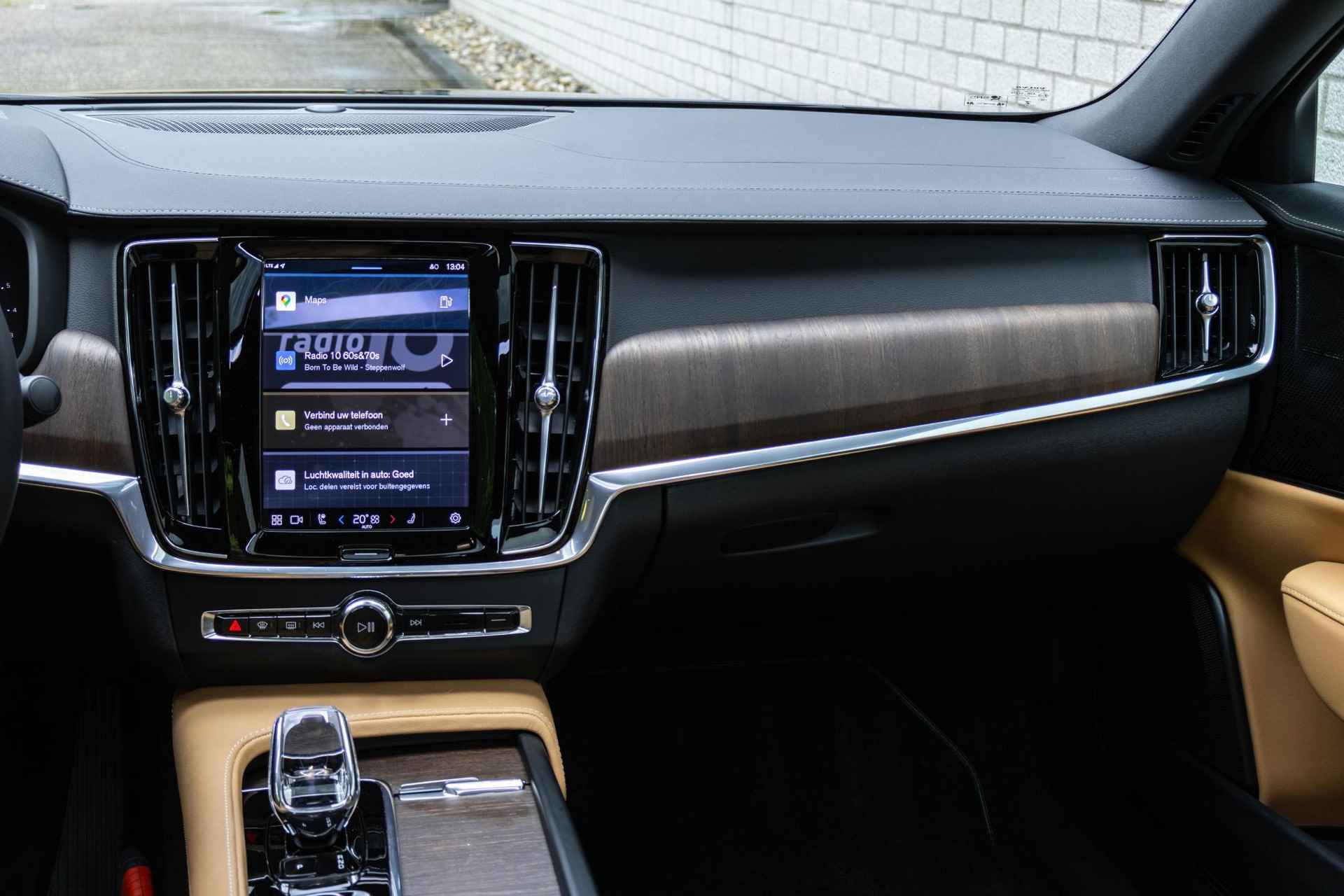 Volvo S90 B5 Automaat Ultimate Bright | 360º camera | Panoramadak | Geventileerde stoelen | Parkeerverwarming | Harman Kardon premium audio | 20'' Lichtmetalen velgen | Adaptive cruise control - 35/44